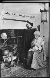 1917 photo of Society founder and benefactor Susan Barker Willard, posed in 18th century dress