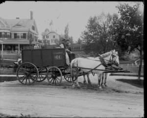 "C.T. Leavitt Ice" Delivery Truck on South Street, Hingham