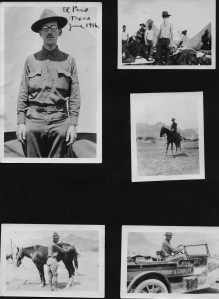 A page from Bernard Gorfinkle's scrapbook of photographs taken during his participation in the 1916 pursuit of Pancho Villa