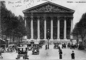 Postcard of La Madeleine, Paris, sent home by Bernard Gorfinkle