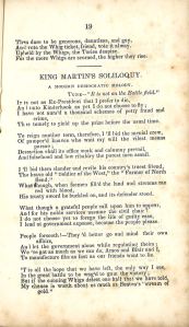 "King Martin's Soliloquy."  The Whigs chose the name of their party from that of the    18th century opponents of King George III.