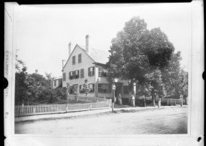 19th century photo of North Street Bank, 115 North Street, formerly the Joshua Barker home 