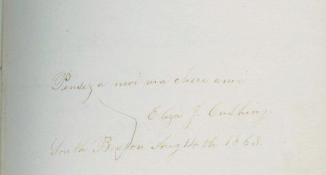 "Pensez a moi, ma chere amie"